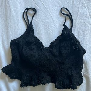NWT FREE PEOPLE Black Bralette Top